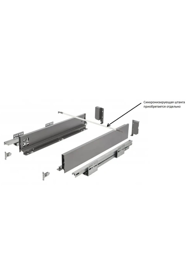 ящик GTV AXIS PRO 84*400мм, Push to open, 40кг, антрацит/PB-AXISPRO-P2O-KPL400A