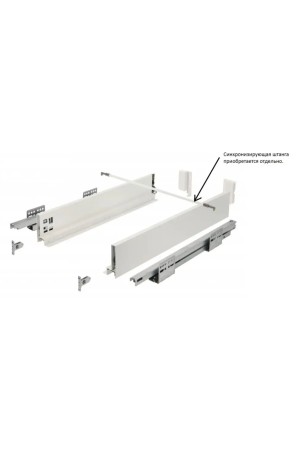 ящик GTV AXIS PRO 69*450мм, под духовку, Push to open, 40кг, белый/PB-AXISPRO-P2O-KPL69-450-10