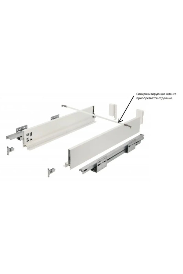 ящик GTV AXIS PRO 69*450мм, под духовку, Push to open, 40кг, белый/PB-AXISPRO-P2O-KPL69-450-10