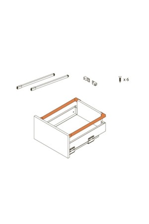 ящик GTV AXIS PRO*продольный релинг 550мм, антрацит(10шт)/PB-AXISPRO-RELKW550