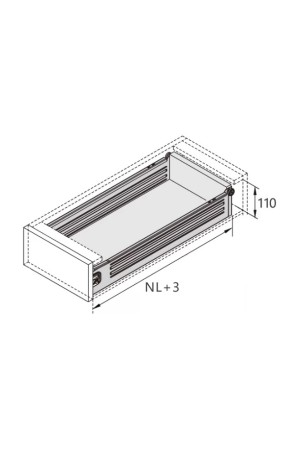 Firmax металлобоксы 300*86мм, 25кг, серый/FRM0372.43