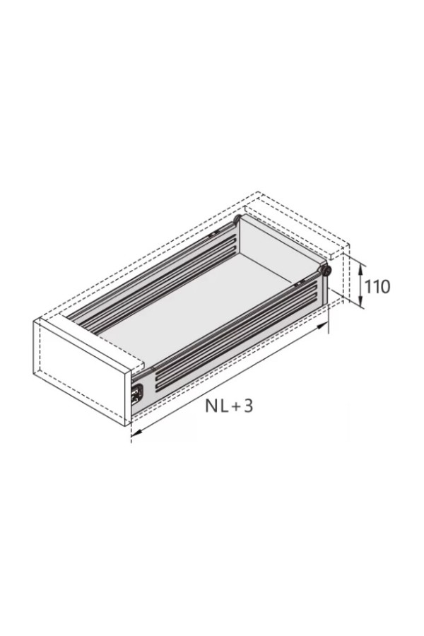 Firmax металлобоксы 300*86мм, 25кг, серый/FRM0372.43