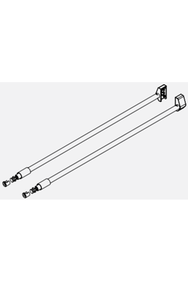 GRASS/DWD XP круглые рейлинги для привинчивания 500 мм белый/F092075885