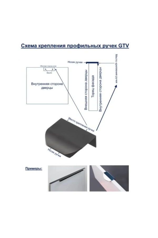 GTV ручка алюминиевая HEXA 160мм, черный матовый (25шт)/UA-HEXA-160-20M