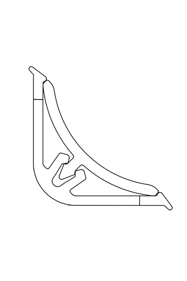 Плинтус для столешниц LB15 алюминий 3,0м 15-0-610 Korner