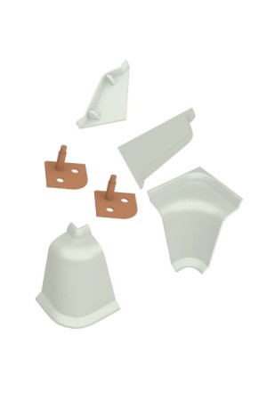 Комплект аксессуаров к пристеночному бортику LB-37 семолина серая 37-391 Korner