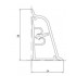 Плинтус для столешниц LB38 кастилло темный 4,2м 38-6021В Korner