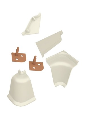 Комплект аксессуаров к пристеночному бортику LB-37 дуб выбеленный 37-6084 Korner