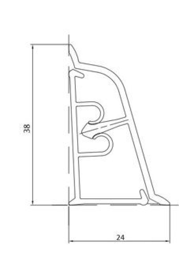 Плинтус для столешниц LB38 халцедон 3,0м 38-304/6068