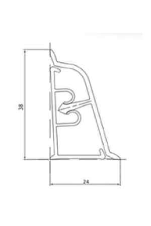 плинтус для столешниц LB38 дуб бунратти  4,2м