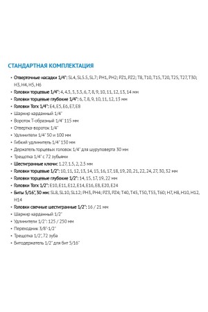 Набор инструментов из 112шт 1/4" и 1/2" HT1R432 HOEGERT