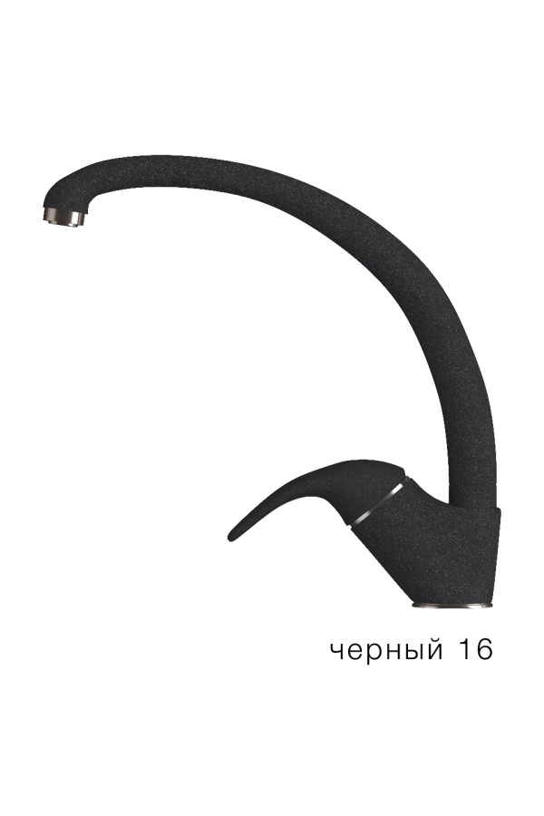 Смеситель высокий излив Эко №16 черный