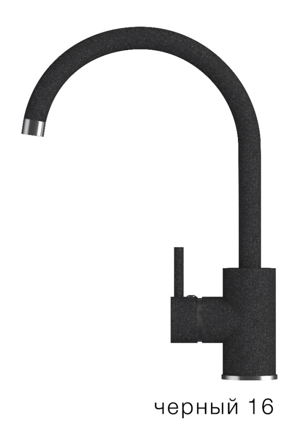 Смеситель высокий излив Элара №16 черный