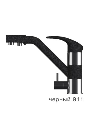 Смеситель Дуо №911 черный Tolero