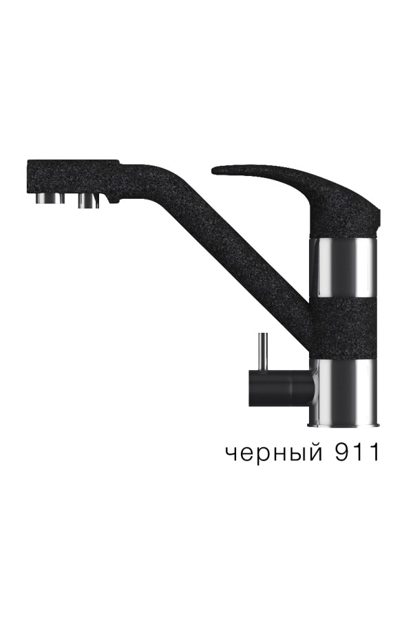 Смеситель Дуо №911 черный Tolero