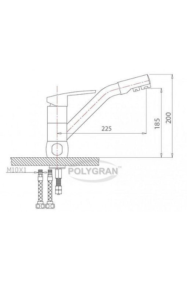 Смеситель Дуо №14 серый