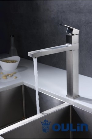 Смеситель высокий излив OL-8015 сатин Oulin