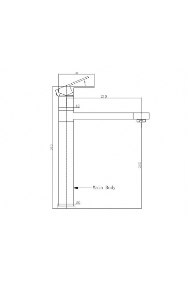 Смеситель высокий излив OL-8015 сатин Oulin