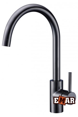 Смеситель высокий излив 3004 PVD черный EMAR