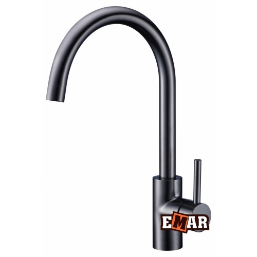 Смеситель высокий излив 3004 PVD черный EMAR