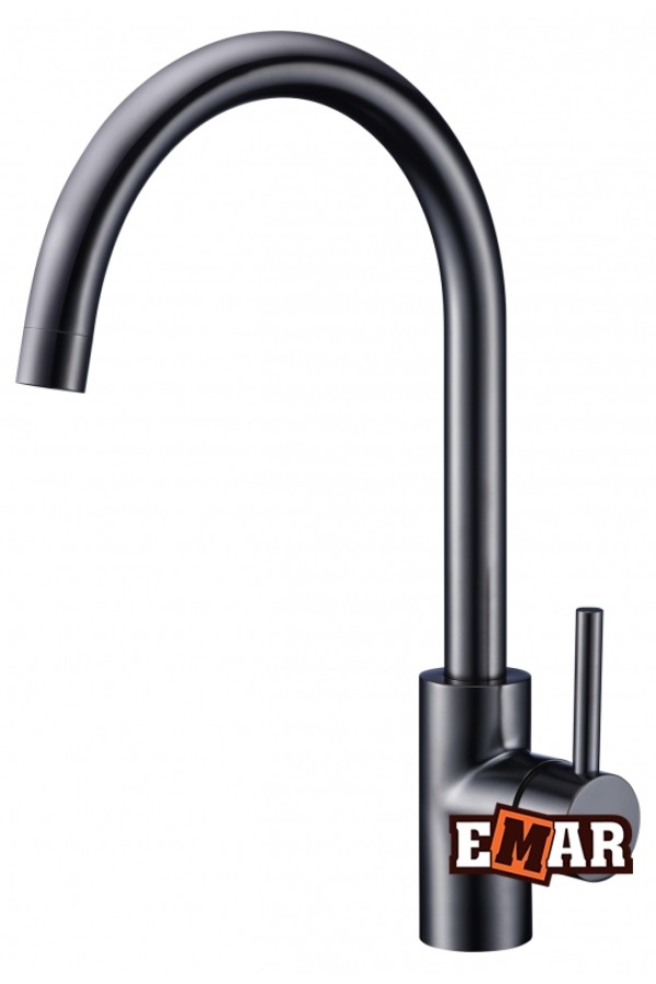 Смеситель высокий излив 3004 PVD черный EMAR
