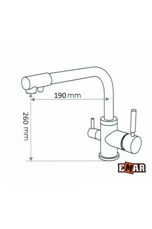 Смеситель высокий излив 3003 PVD золото EMAR