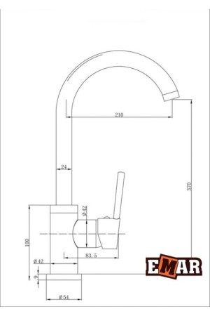 Смеситель хромированный 3004 EMAR