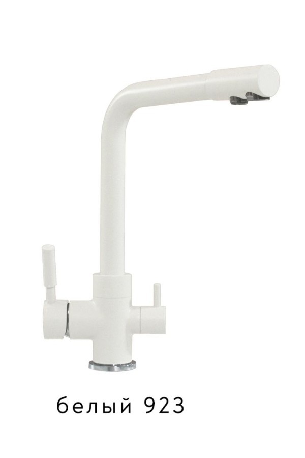 Смеситель Высокий Дуо №923 белый Tolero