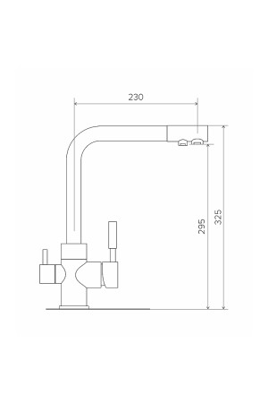 Смеситель Высокий Дуо №302 песочный
