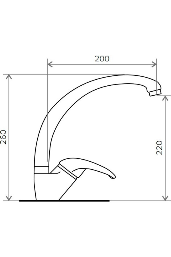 Смеситель высокий излив Эко №36 белый хлопок