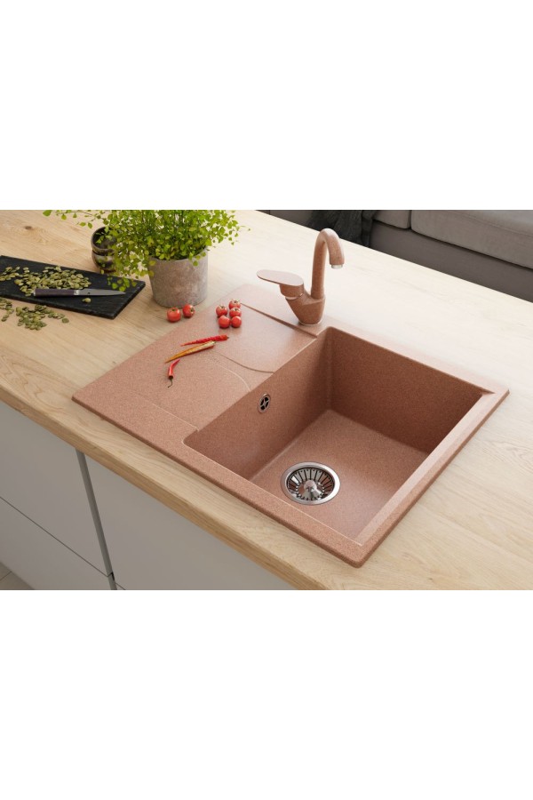 Мойка мраморная Gals 620 №36 белый хлопок 620*500*200мм