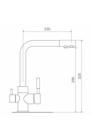 Смеситель Высокий Дуо №36 белый хлопок