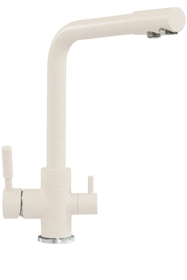 Смеситель Высокий Дуо №36 белый хлопок