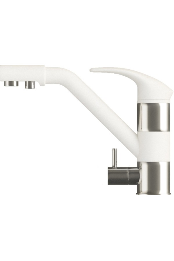 Смеситель Дуо №36 белый хлопок