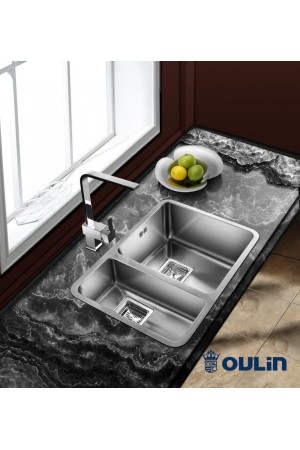 Мойка врезная из нержавеющей стали OL-0369R 590*420*180*1,0мм Oulin