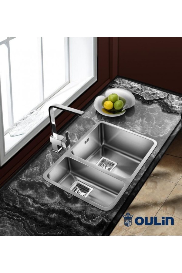 Мойка врезная из нержавеющей стали OL-0369R 590*420*180*1,0мм Oulin