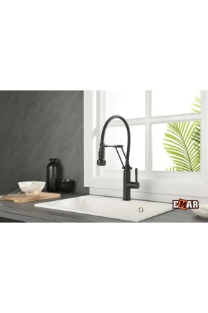 Смеситель высокий излив ECB-7012 черный EMAR