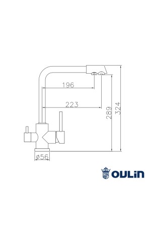 Смеситель высокий излив OL-8073 сатин Oulin