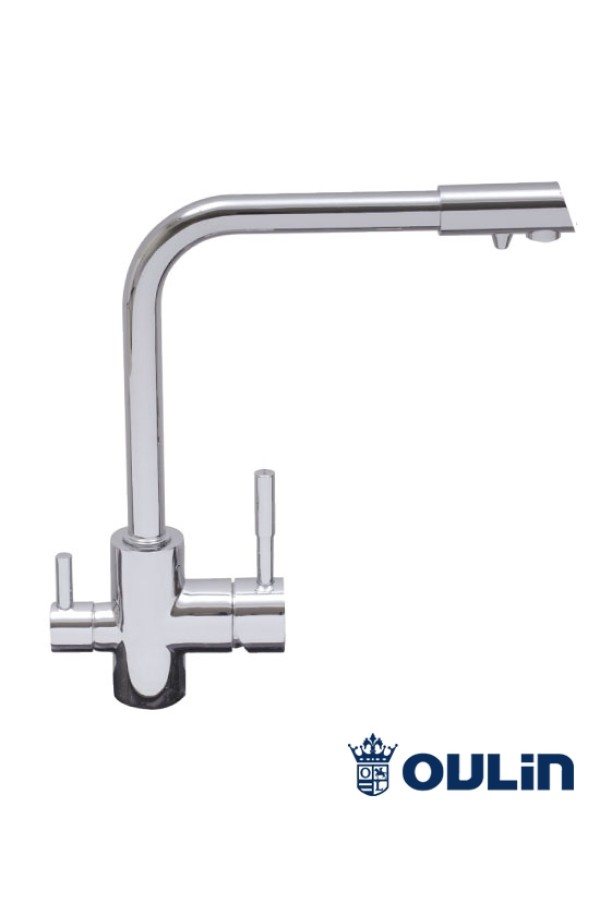 Смеситель высокий излив OL-8073 сатин Oulin