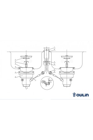 мойка Oulin нерж.сталь OL-S8905 780x470 мм*1,0