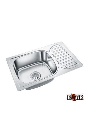 мойка EMAR 6642 нерж.сталь врезная 660*420*180*0,8