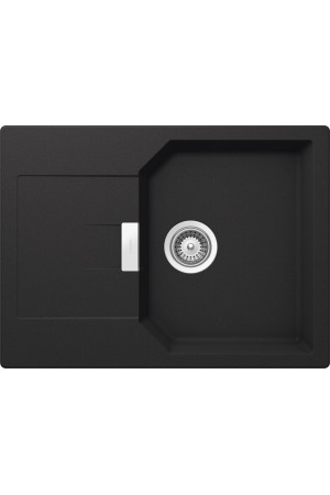 SCHOCK мойка кварцевая Manhattan 45D Cristalite 510*690 оникс, клап.автомат