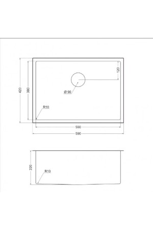 мойка EMAR ЕМВ-132 PVD Nano Dark черная универс. монтаж 590*420*220*1,2