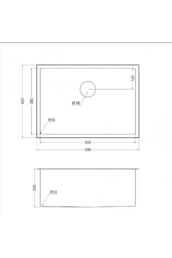 мойка EMAR ЕМВ-132 PVD Nano Dark черная универс. монтаж 590*420*220*1,2