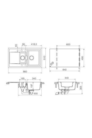 SCHOCK мойка кварцевая Eton 60D Cristadur 510*1000 магма