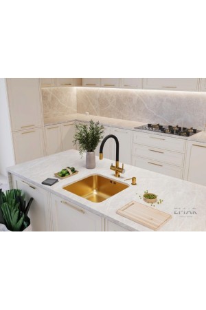 мойка EMAR PVD ЕМВ-127А Nano golden универс. монтаж 450*450*180*0,8