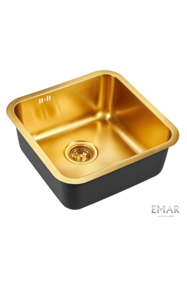 мойка EMAR PVD ЕМВ-127А Nano golden универс. монтаж 450*450*180*0,8