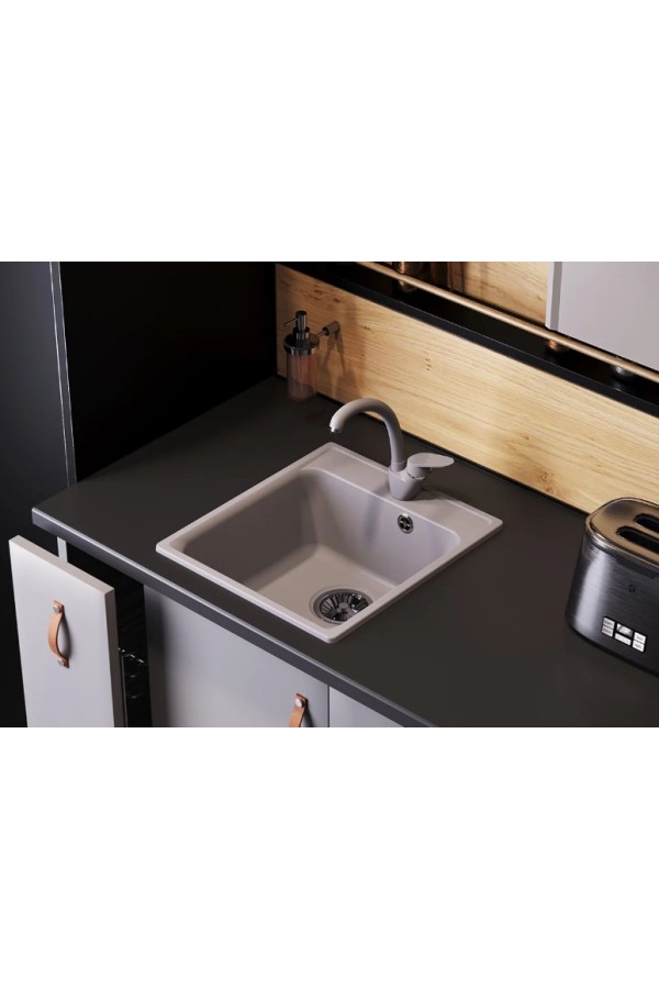 мойка кварцевая Quartz Bond 430 платина 430*480*200мм (без сифона)