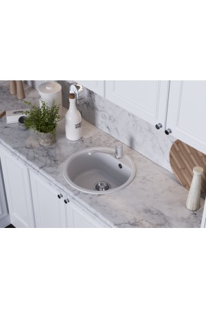 мойка кварцевая Quartz Bond 480 платина 410*200мм (без сифона)