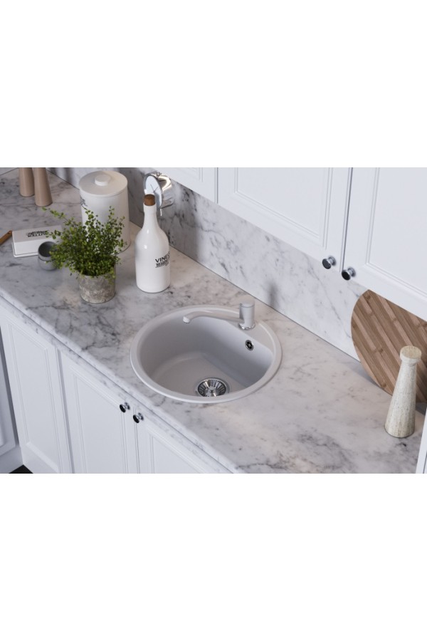 мойка кварцевая Quartz Bond 480 платина 410*200мм (без сифона)